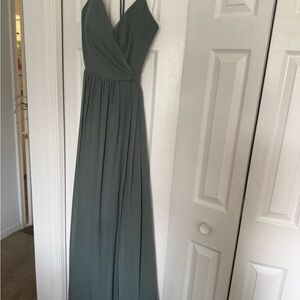 Revelry Hannah Chiffon Faux Wrap Dress